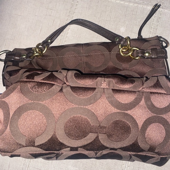 Coach 14147 Madison Brook Chocolate Brown Canvas Handbag Purse-EUC - Picture 6 of 10